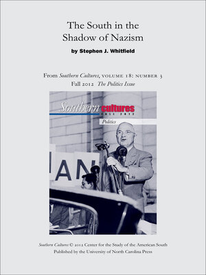 cover image of The South in the Shadow of Nazism